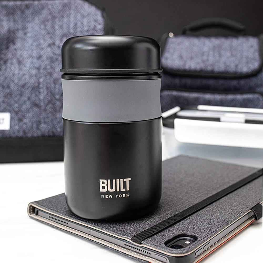 Контейнер для еды Built Classic, черный, 9 х 15,5 см, 490 мл