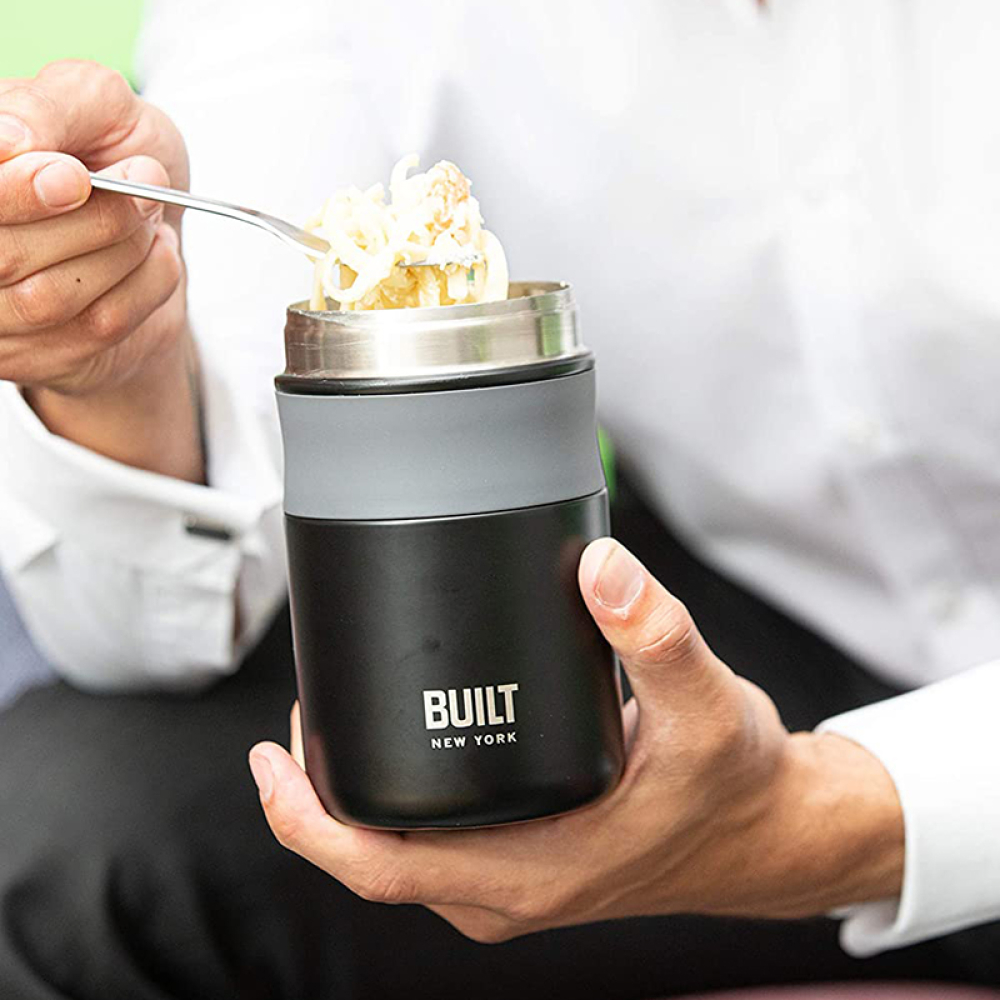 Контейнер для еды Built Classic, черный, 9 х 15,5 см, 490 мл