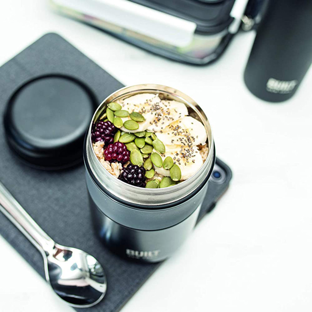 Контейнер для еды Built Classic, черный, 9 х 15,5 см, 490 мл