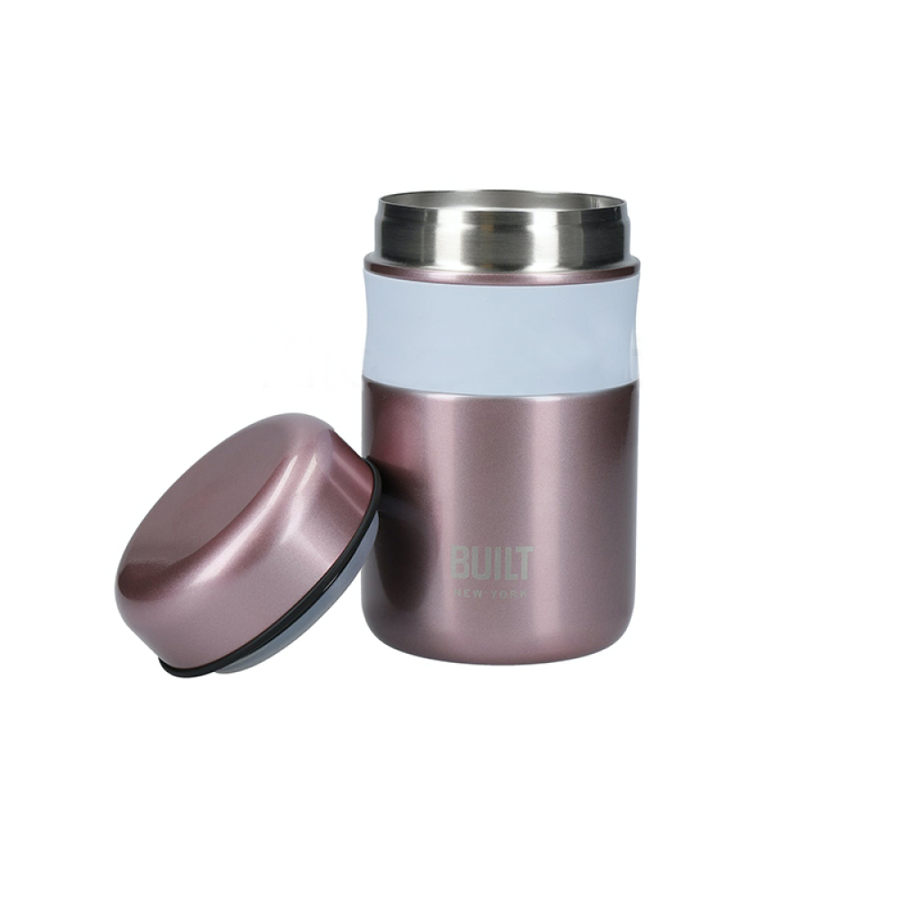 Контейнер для еды Built Metal Pink, черный, 9 х 15,5 см, 490 мл