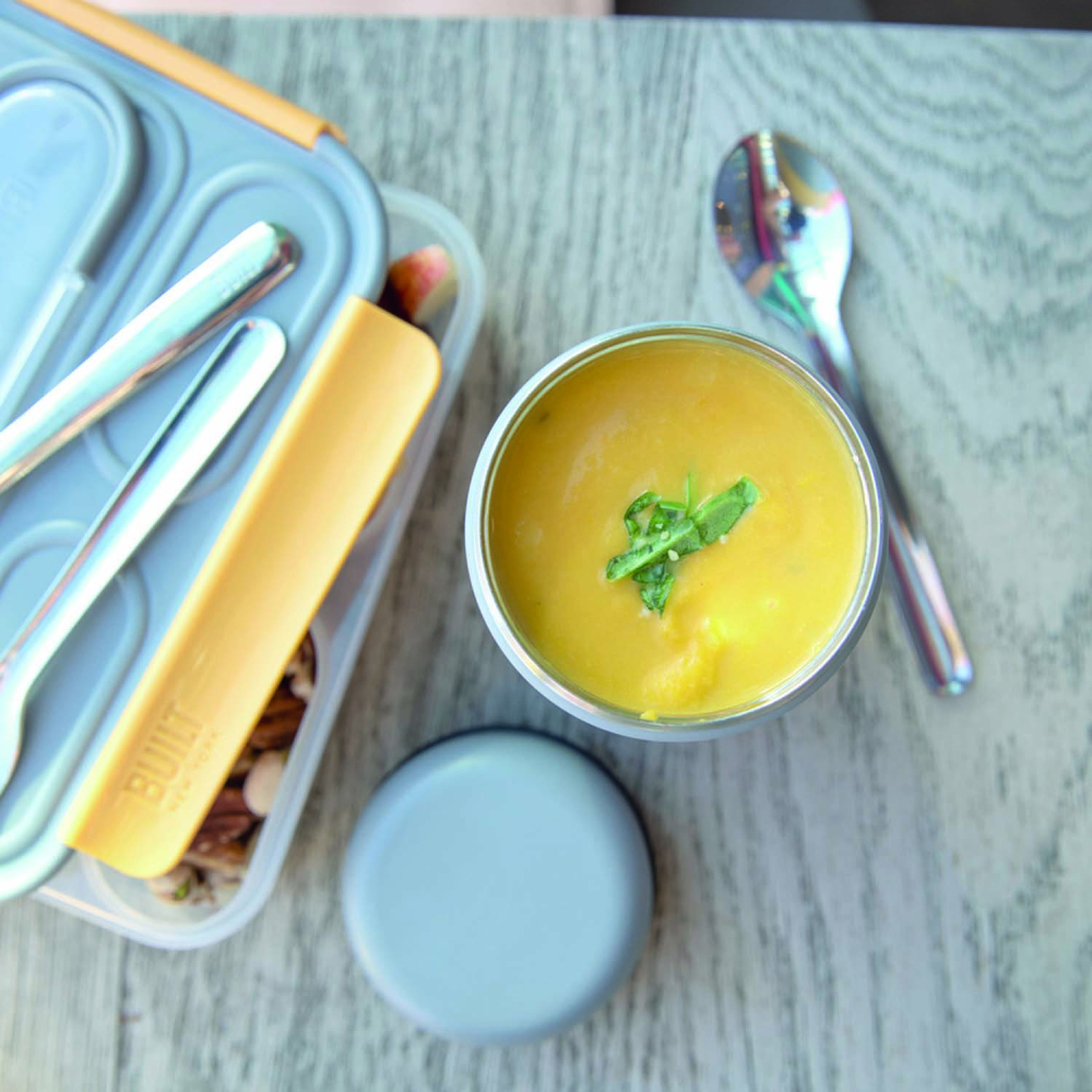 Контейнер для еды Built Stylist, серый, 9 х 15,5 см, 490 мл