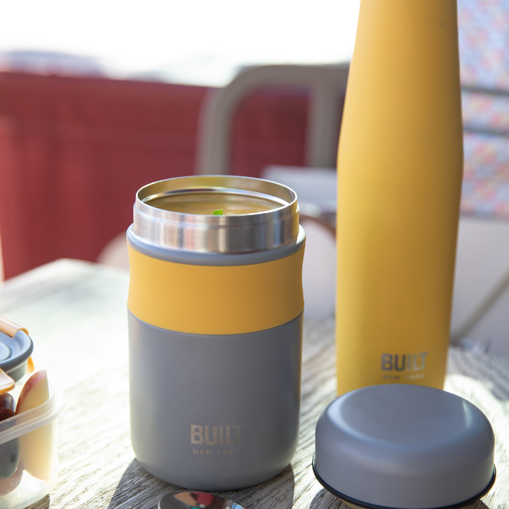 Контейнер для еды Built Stylist, серый, 9 х 15,5 см, 490 мл