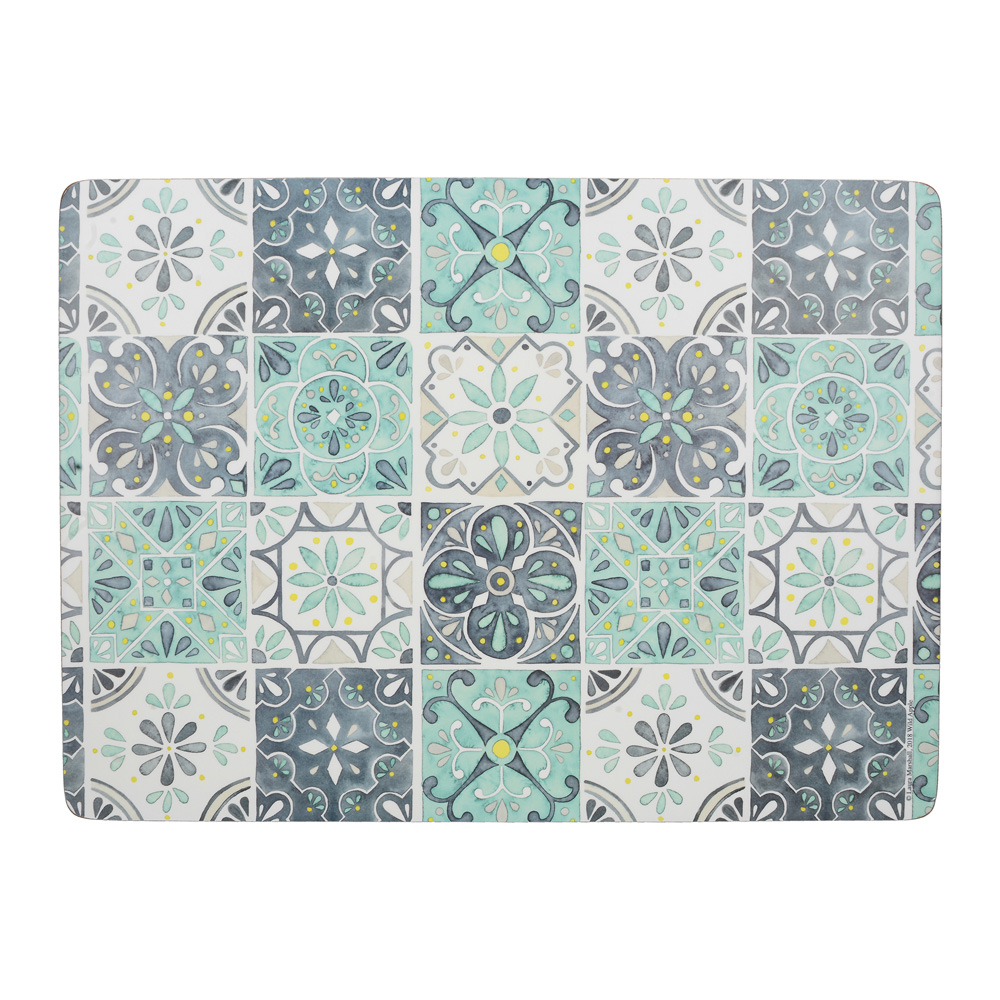 Набор пробковых подставок под тарелки Kitchen Craft Green Tile, 40 х 29 см, 4 пр.