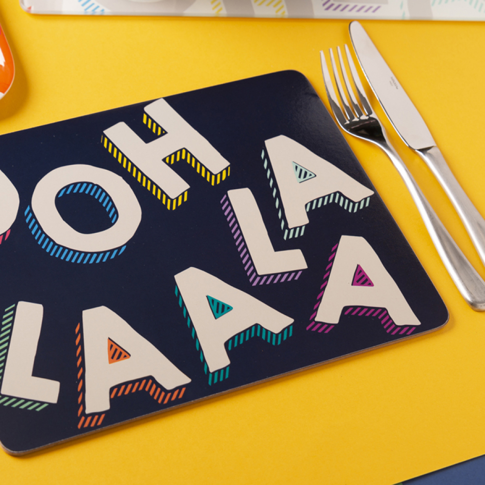 Набір пробкових підставок під тарілки CreativeTops Ooh La La, 29 x 21,5 см, 4 шт.