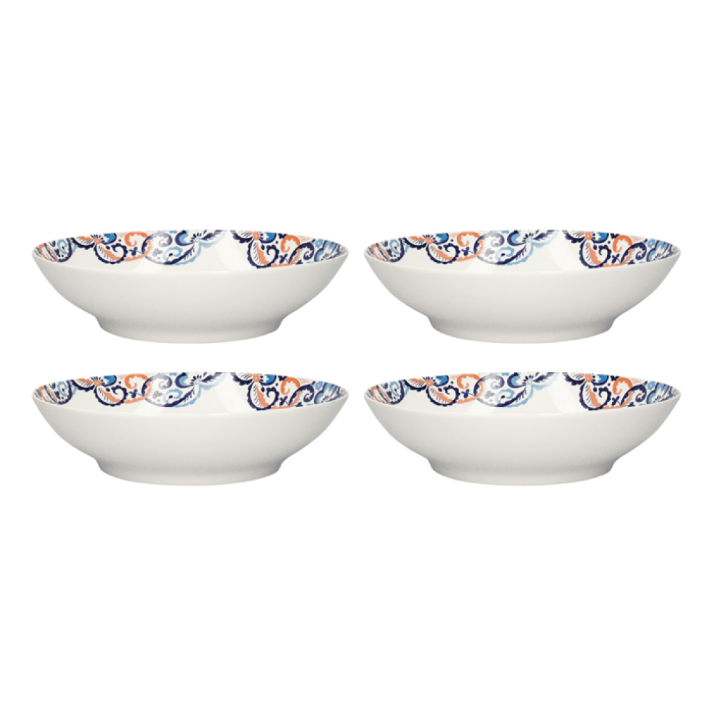 Набір тарілок для пасти CreativeTops Rococo Silk, порцеляна, діам. 22 см, 4 шт.