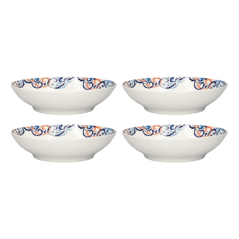 Набір тарілок для пасти CreativeTops Rococo Silk, порцеляна, діам. 22 см, 4 шт.