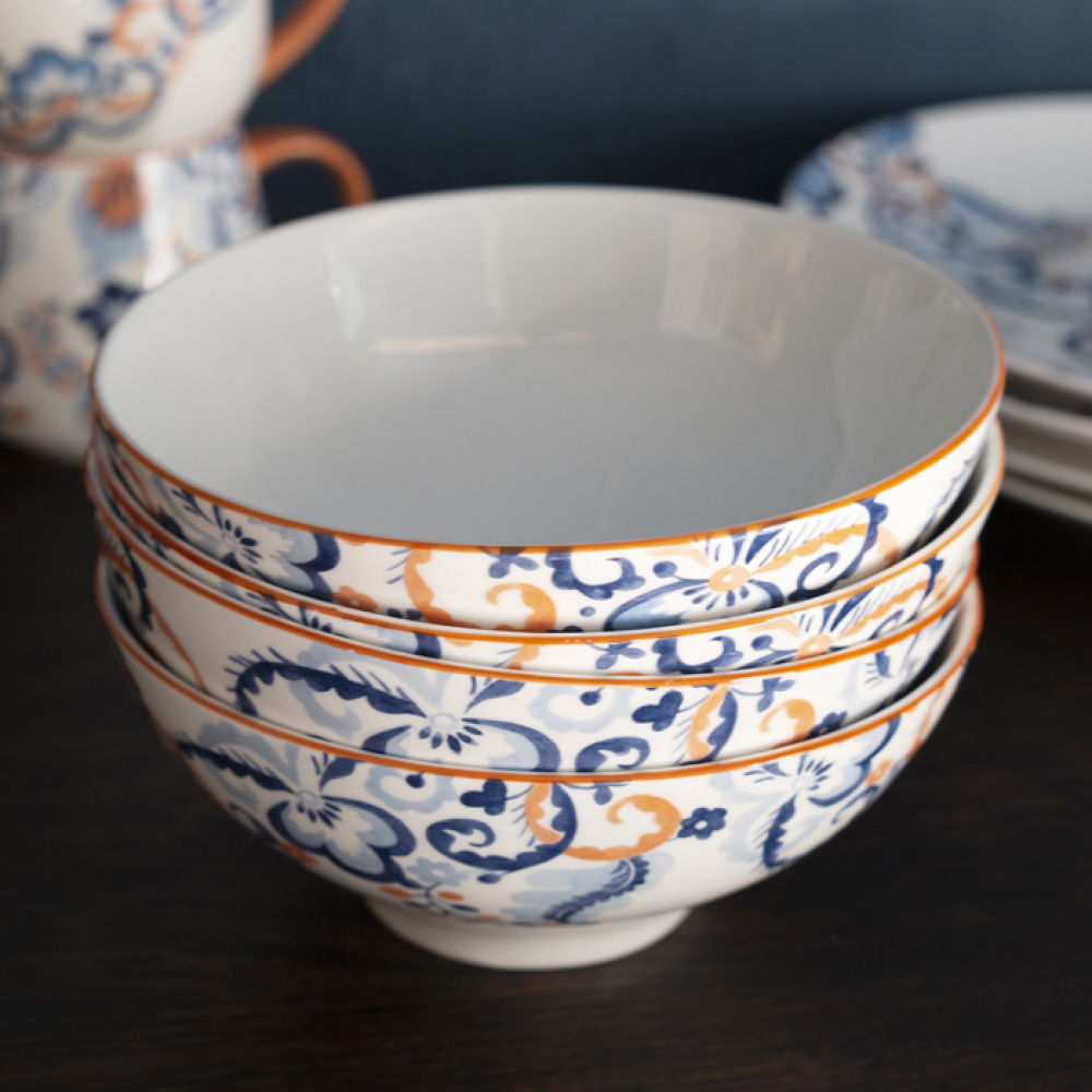 Набор мисок для мюсли CreativeTops Rococo Silk, фарфор, диам. 16 см, 4 шт.