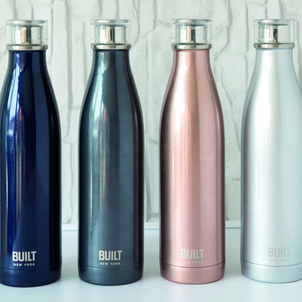 Бутылка металлическая Built, с двойными стенками, золотистый, 740 мл