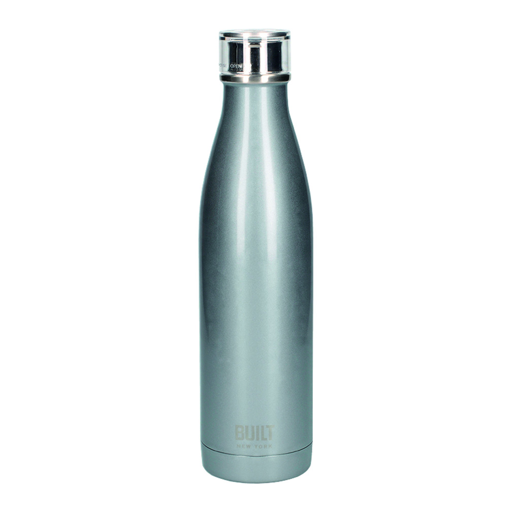 Бутылка металлическая Built, с двойными стенками, серая, 740 мл