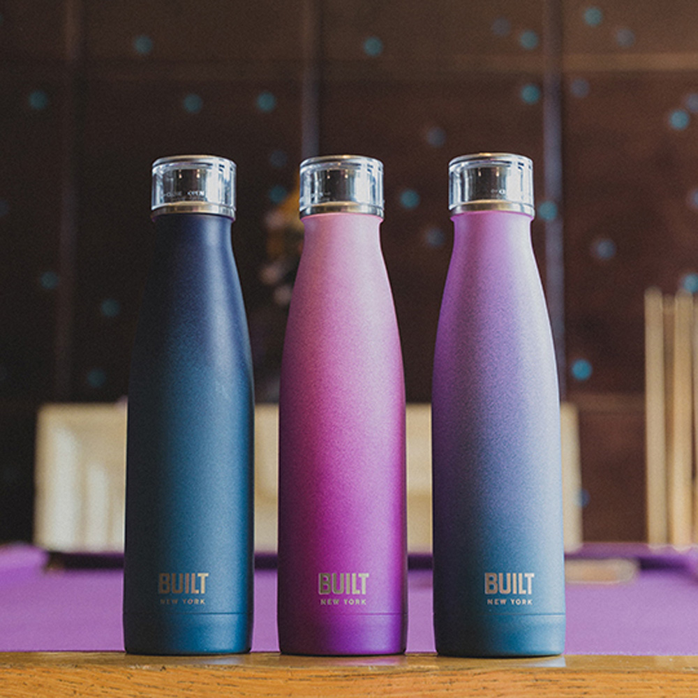 Бутылка металлическая Built, с двойными стенками, розовая, 500 мл
