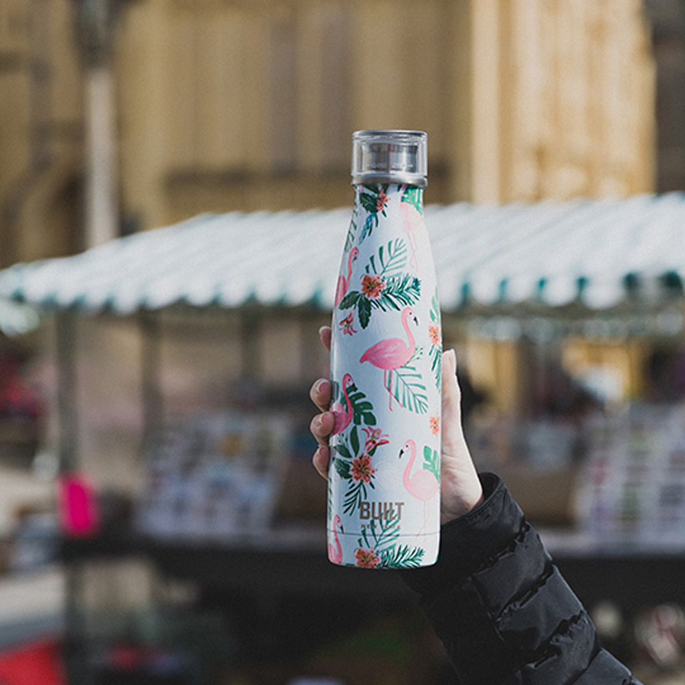 Бутылка металлическая Built Flamingo, с двойными стенками, 500 мл