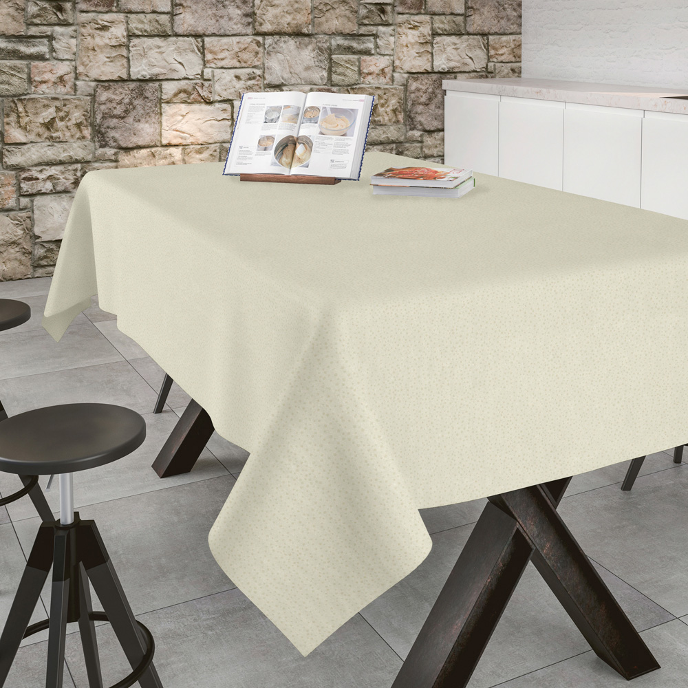 Скатерть Aitana textil Goya Beige в рулоне, жаккард, ширина 140 см