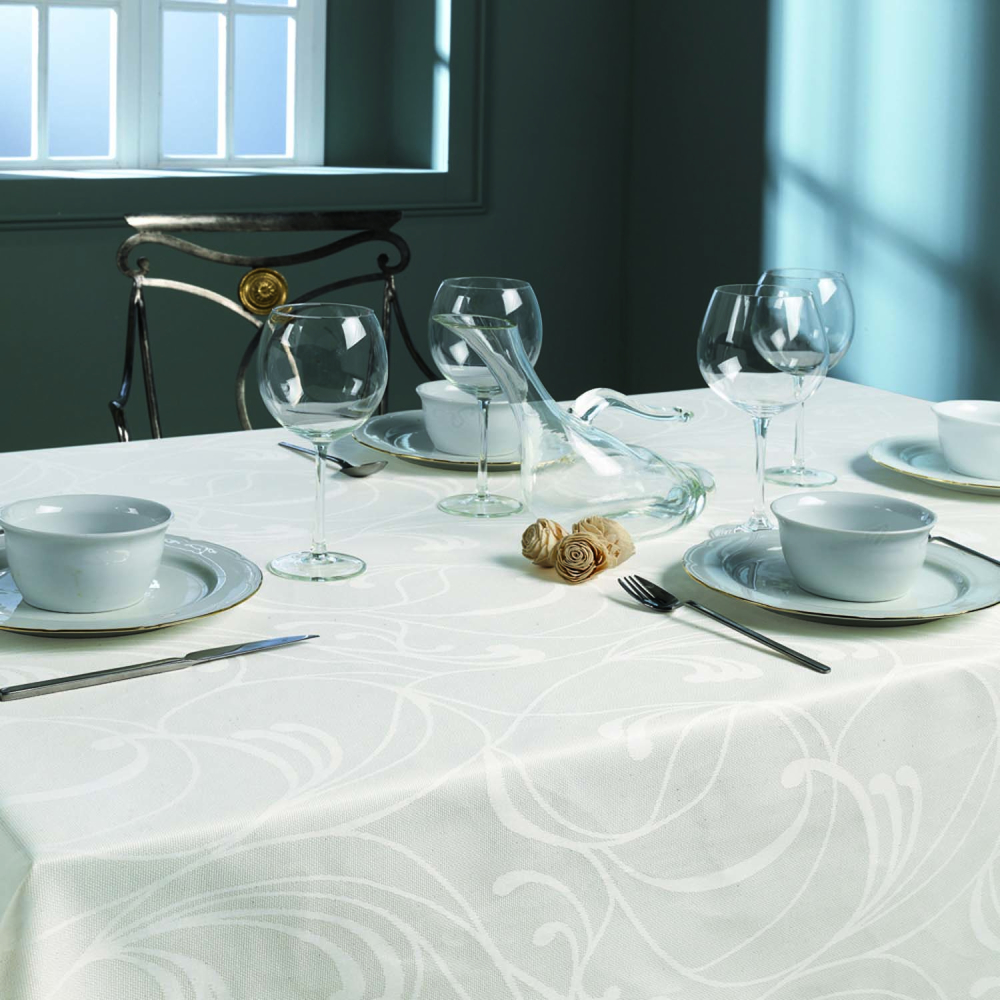 Скатерть Aitana textil Hokusai Pure, жаккард, 160 х 250 cм