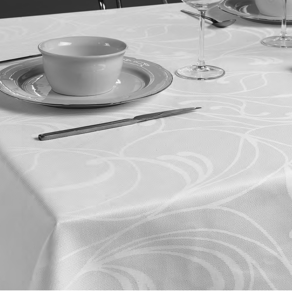 Скатертина Aitana textil Hokusai Pure в рулоні, жакард, ширина 140 см