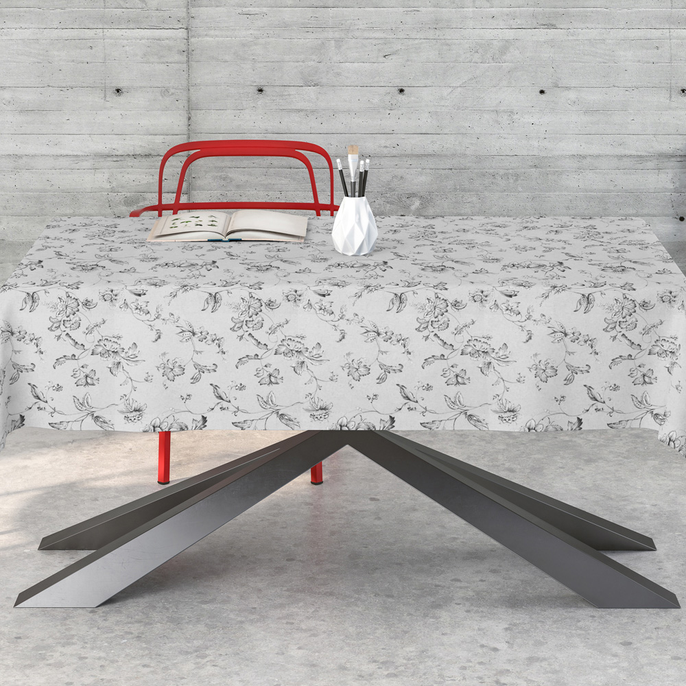 Скатертина Aitana textil Friedrich Black, полікотон, 160 х 250 cм