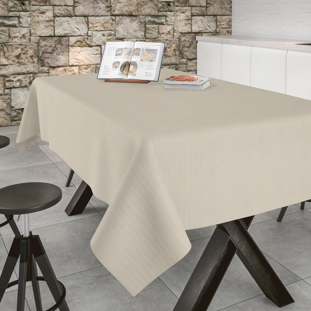Скатертина Aitana textil Brocos Cream, полікотон, 140 х 140 cм