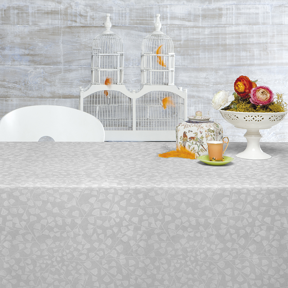 Скатертина Aitana textil Bonard Blanc, жакард, 160 х 300 cм