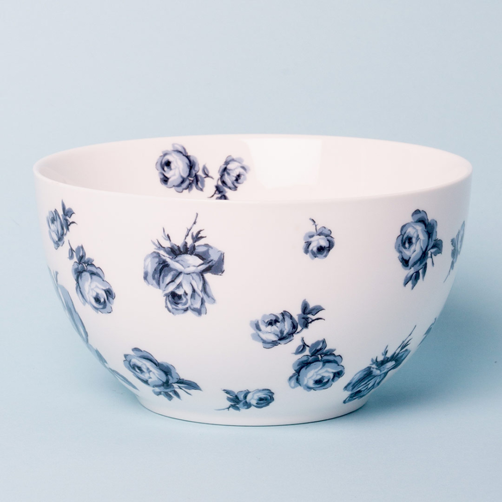 Миска для мюсли Katie Alice VINTAGE INDIGO White Floral, фарфор, диам. 15,5 см, h 8 см