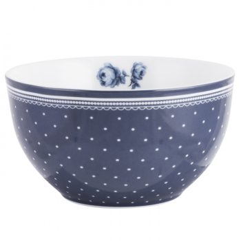 Миска для мюсли Katie Alice VINTAGE INDIGO Gingham, фарфор, диам. 15,5 см, h 8 см