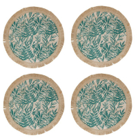 Набір плейсматів Creative Tops Green Leaf, джут, діам. 41 см, 4 пр.