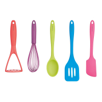 Набор кухонных аксессуаров Kitchen Craft COLOUR WORKS Brights, силикон, 5 пр.
