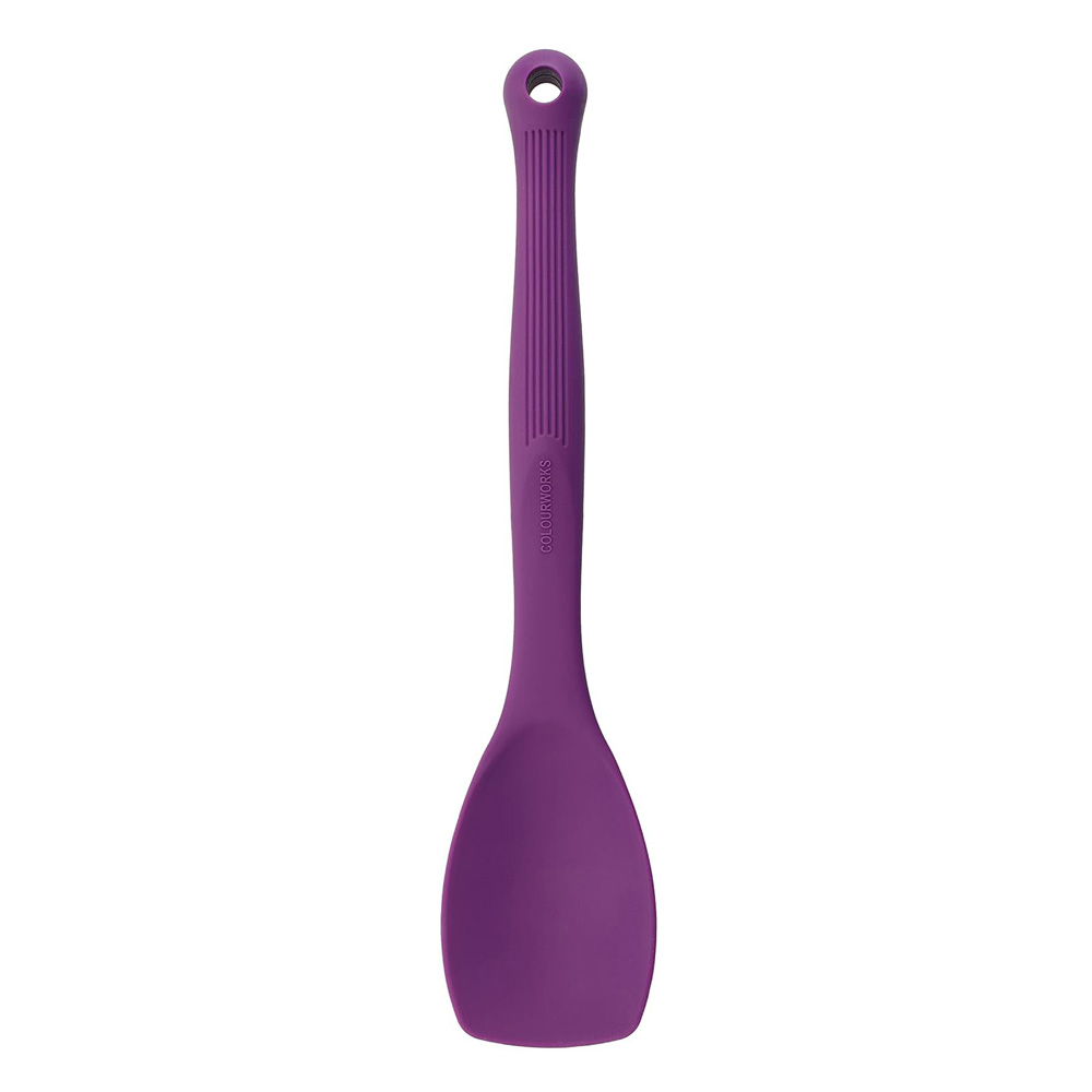Лопатка глубокая Kitchen Craft COLOUR WORKS, фиолетовая, силикон, 27,5 см