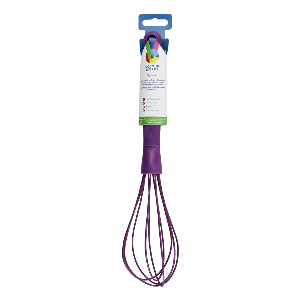 Венчик Kitchen Craft COLOUR WORKS, фиолетовый, силикон, 31 см