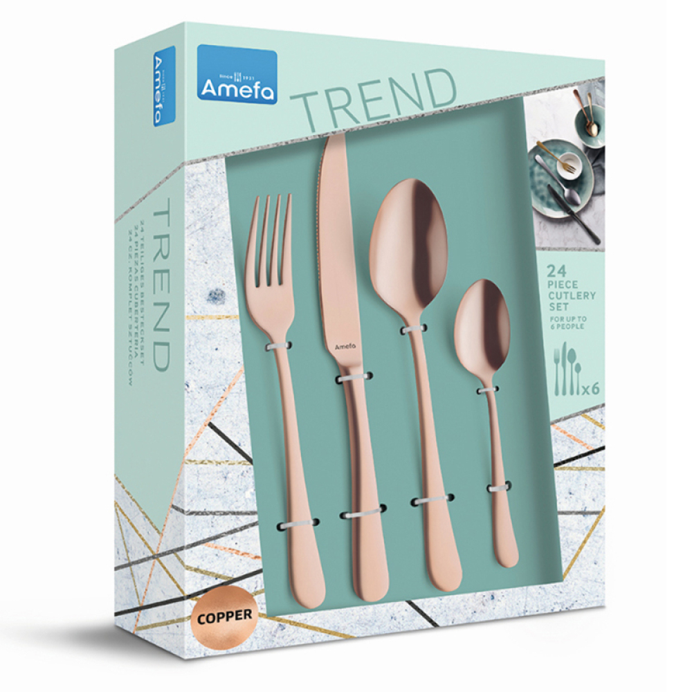 Набір столових приборів Amefa AUSTIN COPPER, 24 пр.