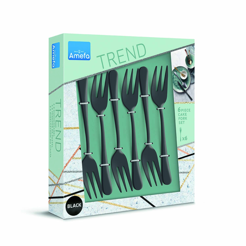 Набор десертных вилок Amefa AUSTIN BLACK, 6 шт.