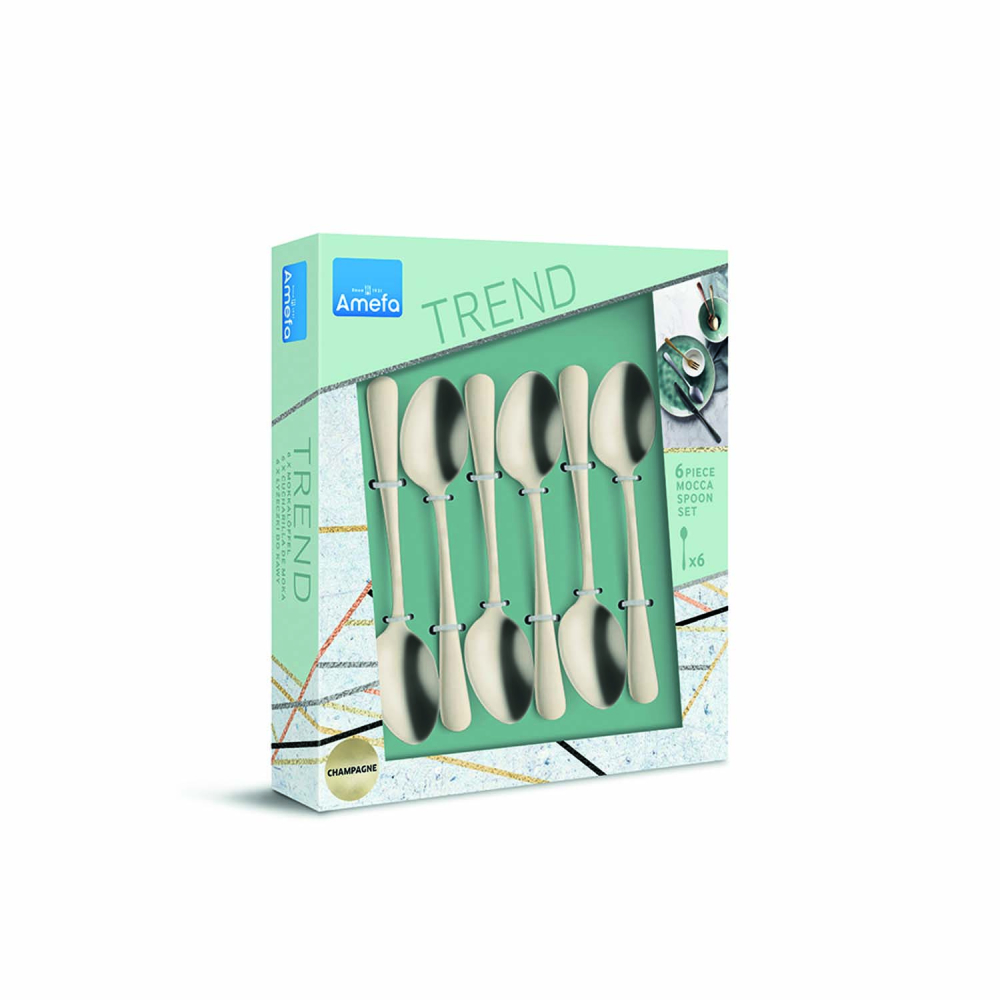 Набор кофейных ложек Amefa AUSTIN CHAMPAGNE, 6 пр.