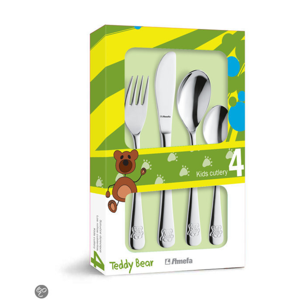 Набор детских столовых приборов Amefa TEDDY BEAR, 4 пр.