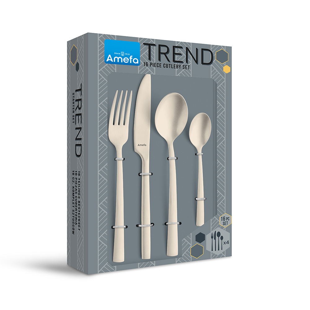 Набор столовых приборов Amefa MANILLE CHAMPAGNE, 16 пр.