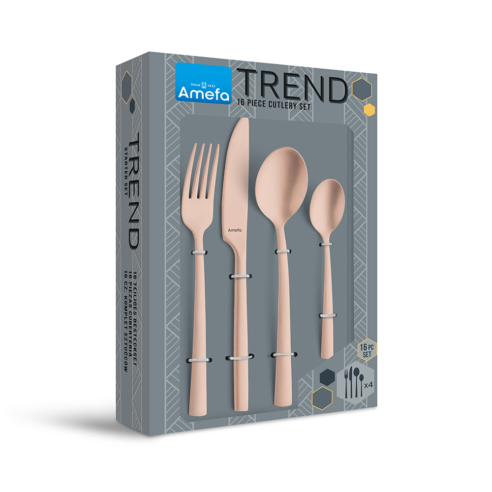 Набор столовых приборов Amefa MANILLE COPPER, 16 пр.