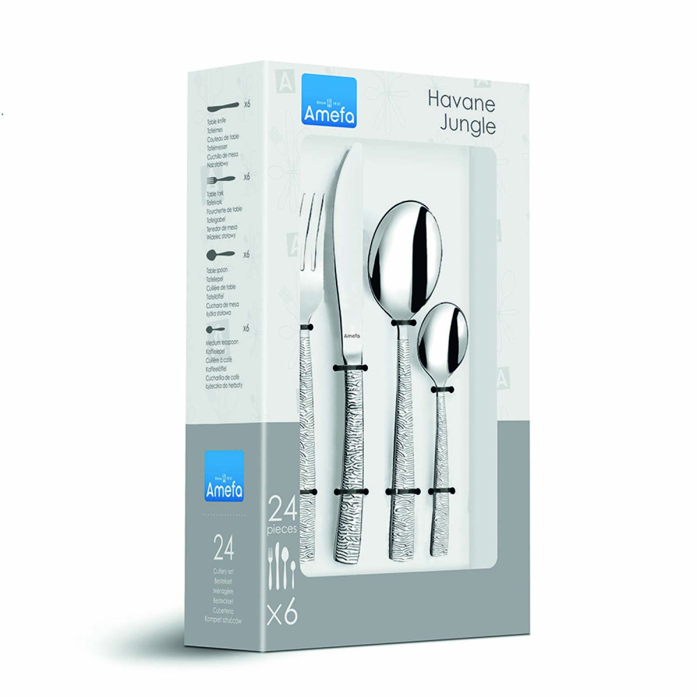 Набор столовых приборов Amefa HAVANE JUNGLE, 24 пр.