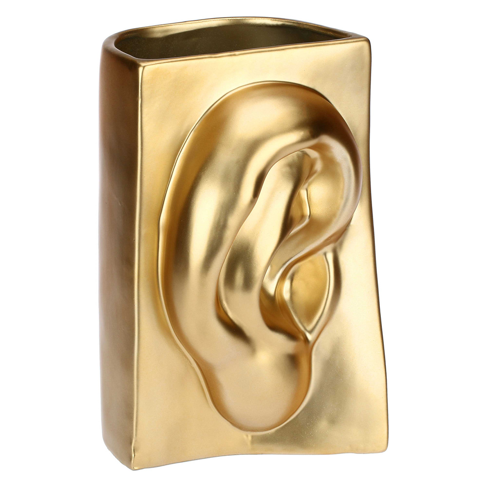 Ваза Rituali Domestici AUGUSTO EAR GOLD, керамика, 15 х 15 х 23,5 см