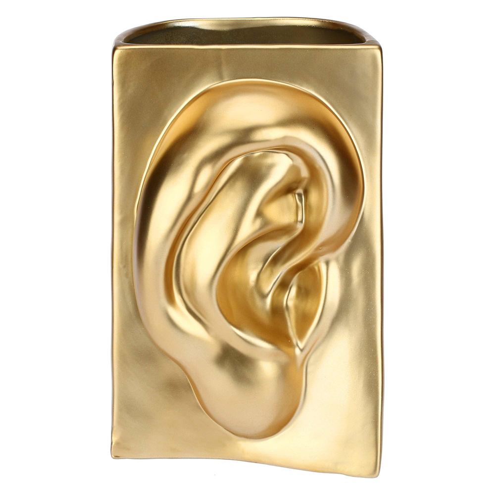 Ваза Rituali Domestici AUGUSTO EAR GOLD, керамика, 15 х 15 х 23,5 см