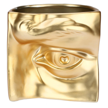 Ваза Rituali Domestici AUGUSTO EYE GOLD, керамика, 18 х 14 х 18 см