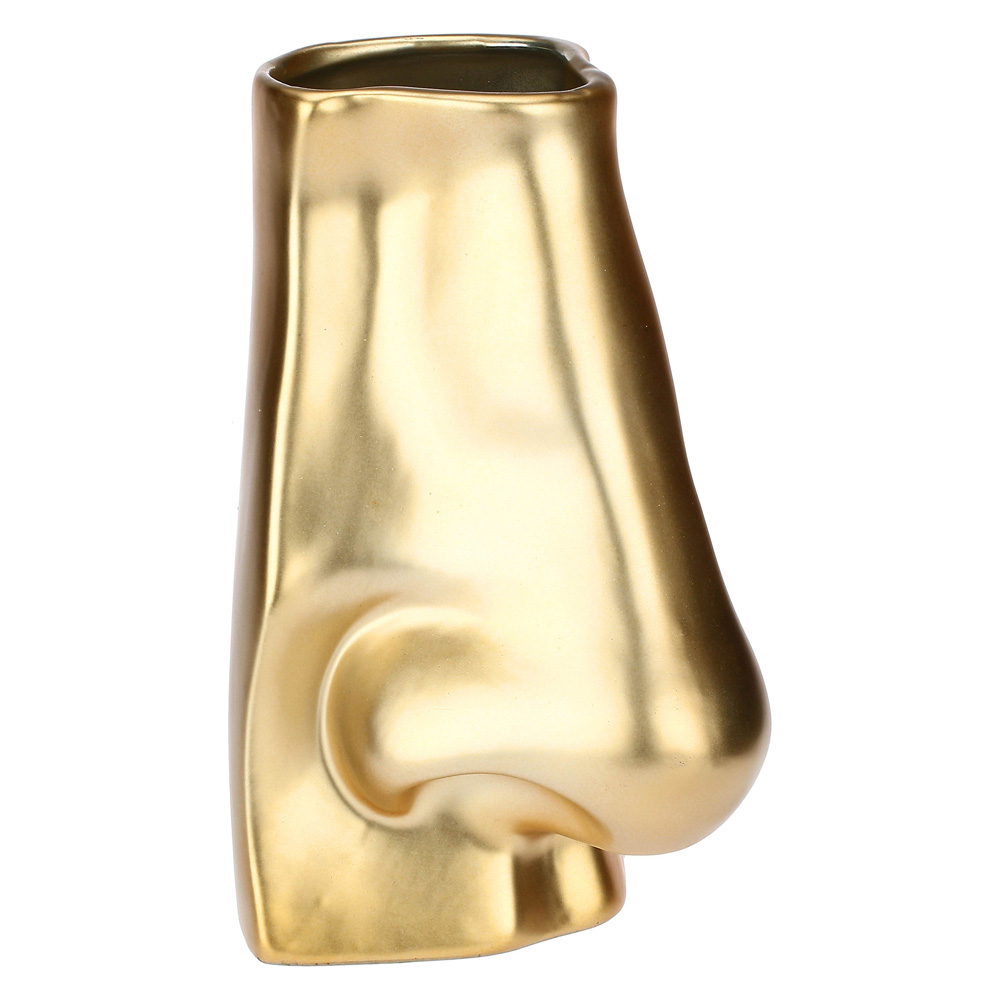 Ваза Rituali Domestici AUGUSTO NOSE GOLD, керамика, 14 х 12 х 20 см