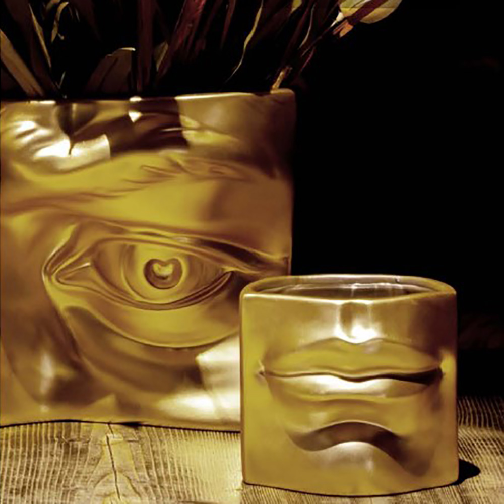 Ваза Rituali Domestici AUGUSTO NOSE GOLD, керамика, 14 х 12 х 20 см