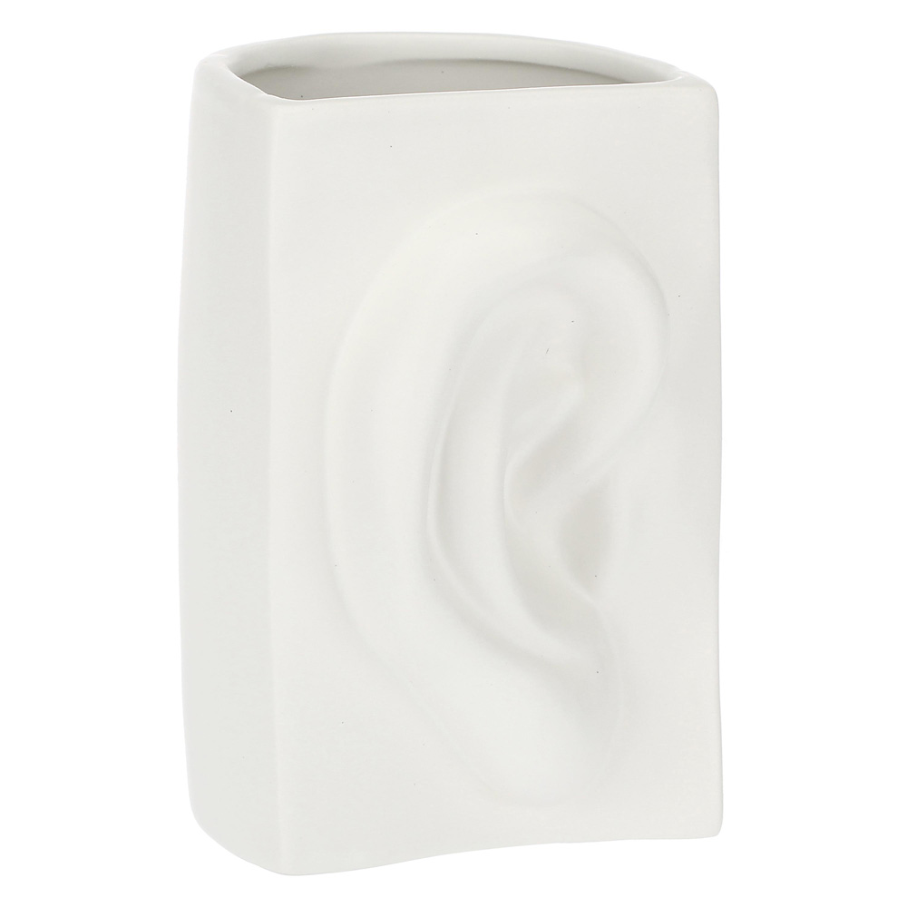 Ваза Rituali Domestici AUGUSTO EAR WHITE, керамика, 9 х 9 х 14 см