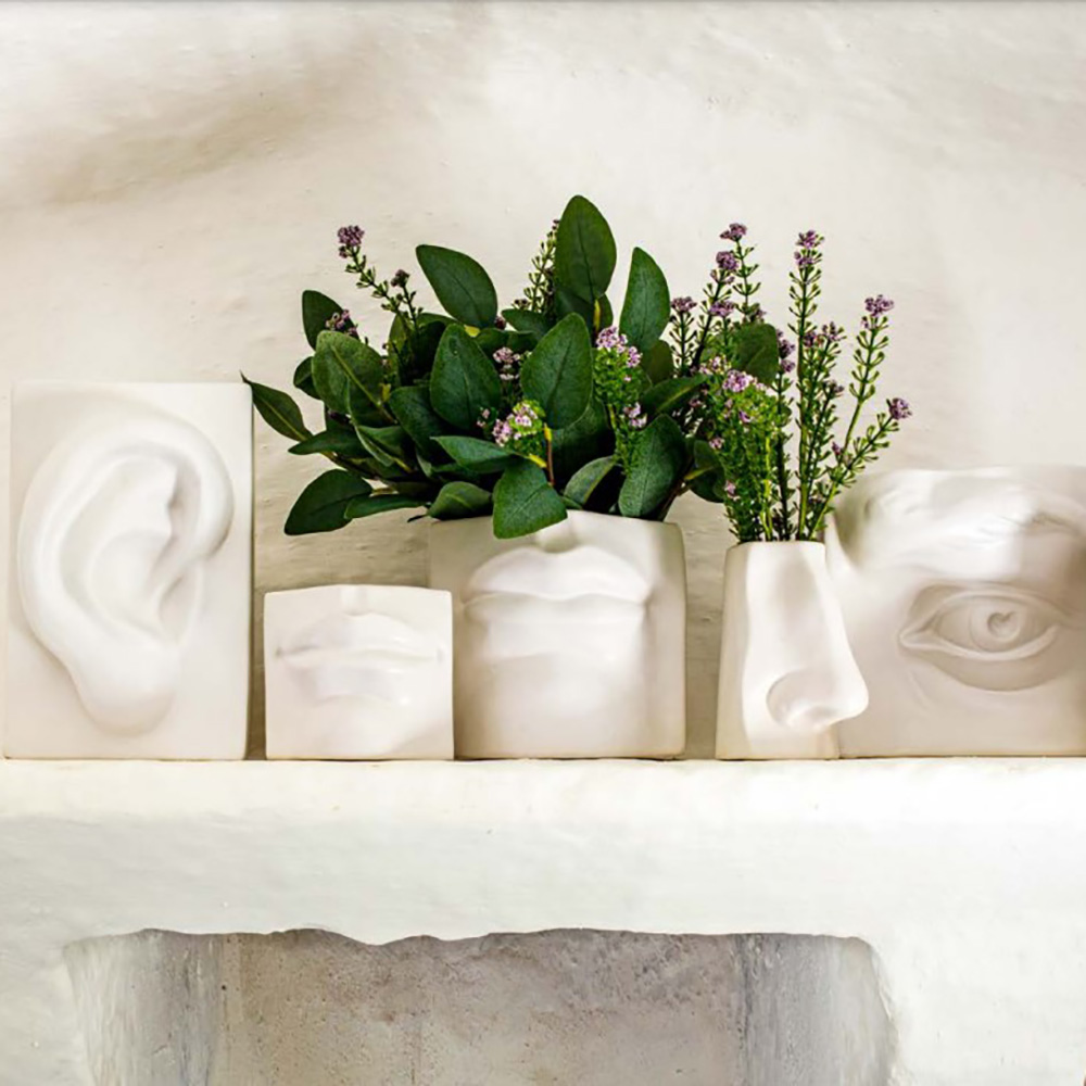 Ваза Rituali Domestici AUGUSTO MOUTH WHITE, керамика, 11 х 9 х 10 см