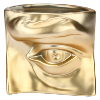 Ваза Rituali Domestici AUGUSTO EYE GOLD, керамика, 15,5 х 9 х 11 см