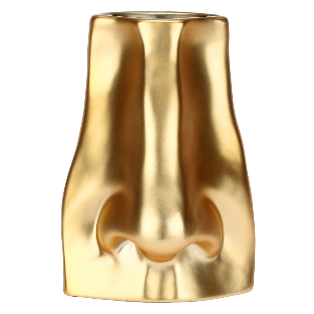 Ваза Rituali Domestici AUGUSTO NOSE GOLD, керамика, 9,5 х 8 х 13 см