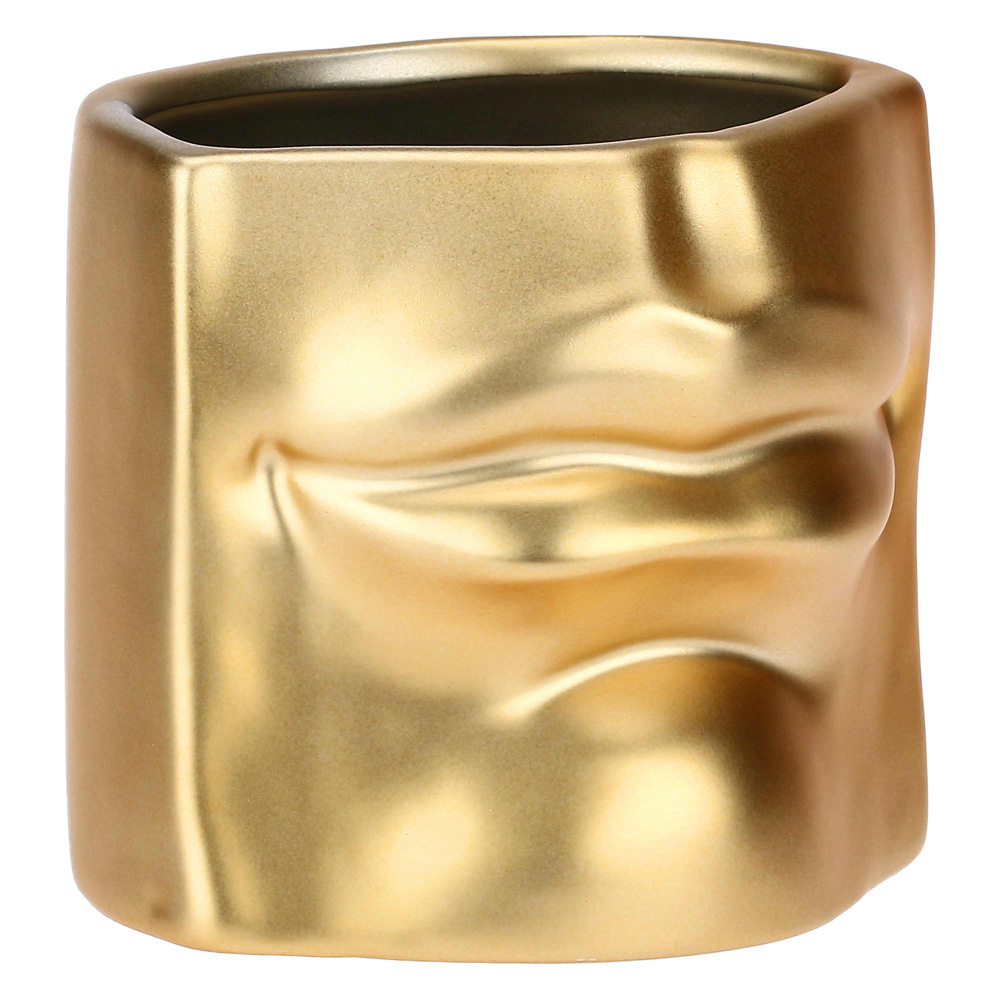 Ваза Rituali Domestici AUGUSTO MOUTH GOLD, керамика, 11 х 9 х 10 см