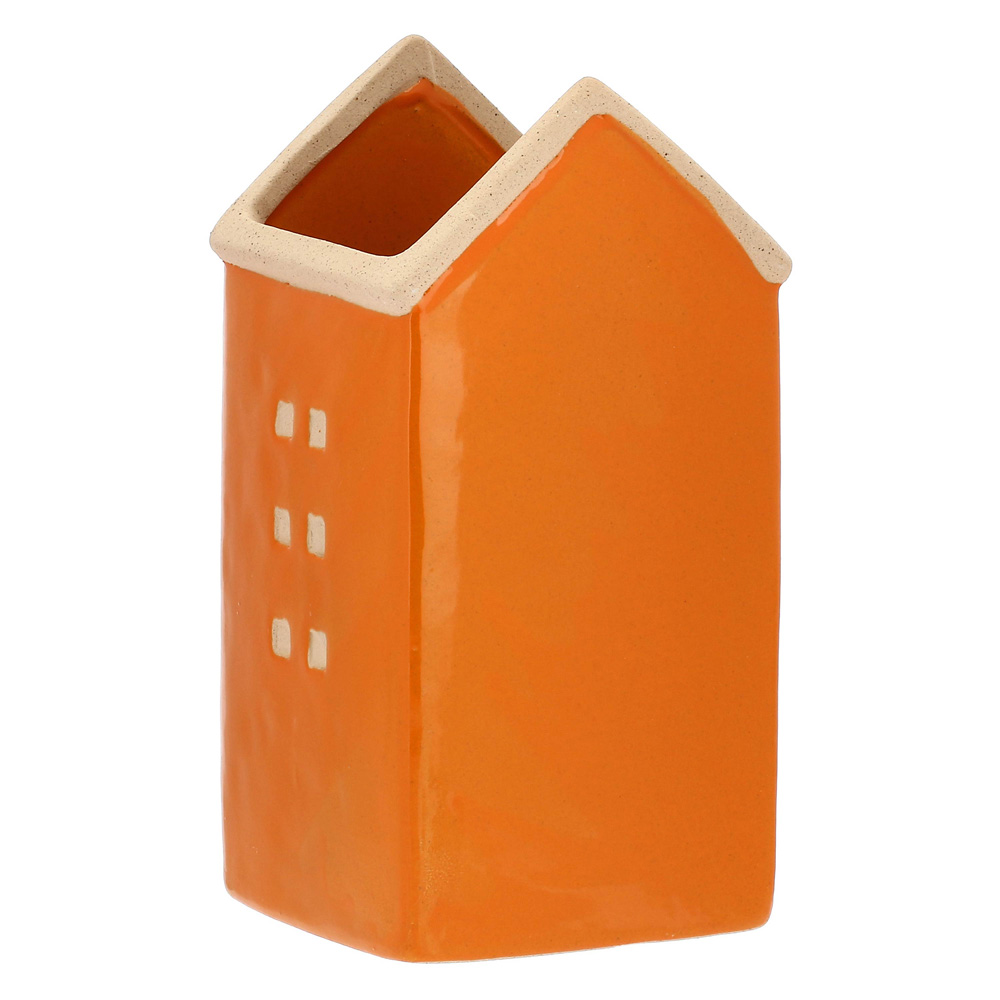 Кашпо Rituali Domestici DICASA ARANCIO, керамика, оранжевое, 10,5 х 10,5 х 20,5 см