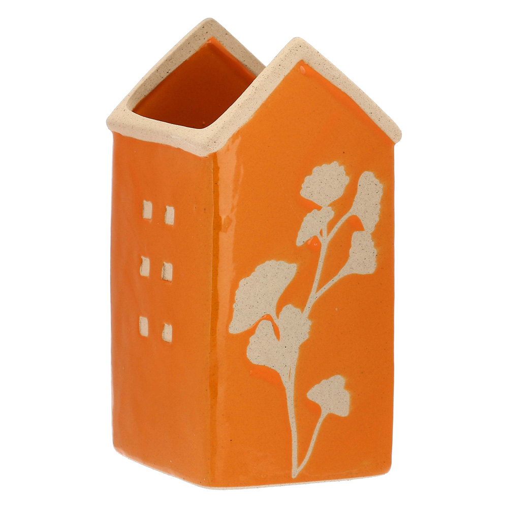 Кашпо Rituali Domestici DICASA ARANCIO, керамика, оранжевое, 10,5 х 10,5 х 20,5 см