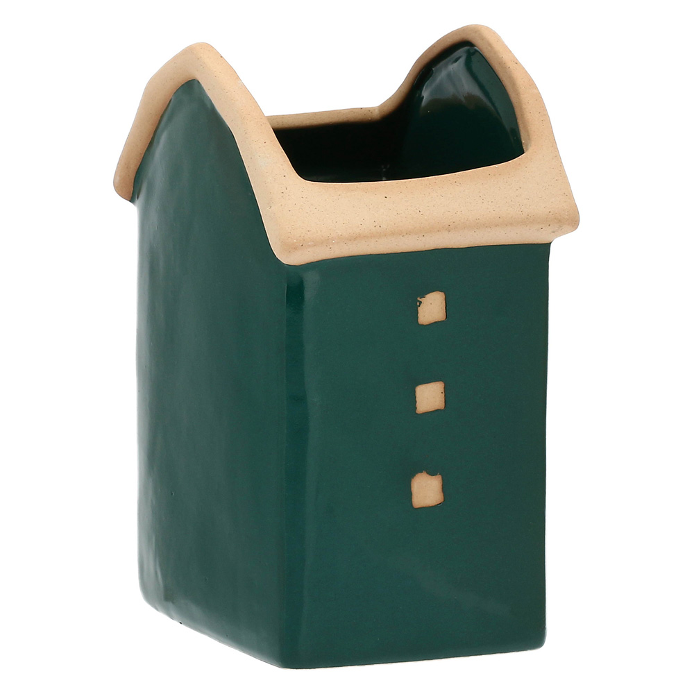 Кашпо Rituali Domestici DICASA VERDE, керамика, зеленое, 10,5 х 9 х 16 см