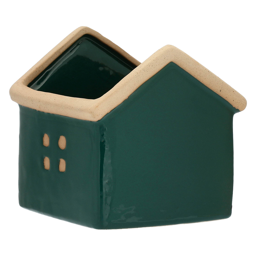 Кашпо Rituali Domestici DICASA VERDE, керамика, зеленое, 11 х 11 х 13 см