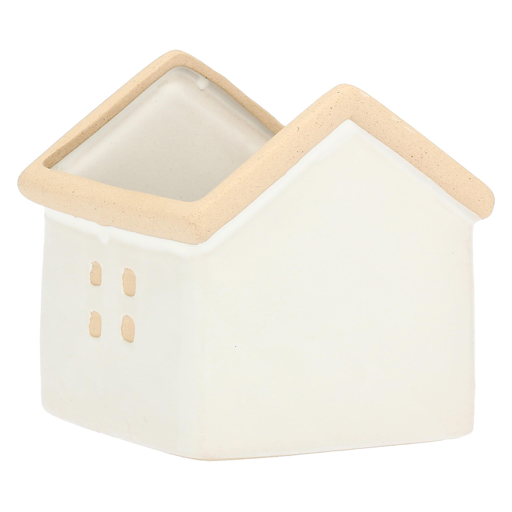 Кашпо Rituali Domestici DICASA BIANCO, керамика, белое, 11 х 11 х 13 см