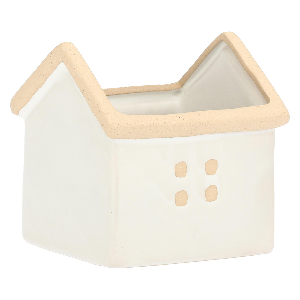 Кашпо Rituali Domestici DICASA BIANCO, керамика, белое, 11 х 11 х 13 см